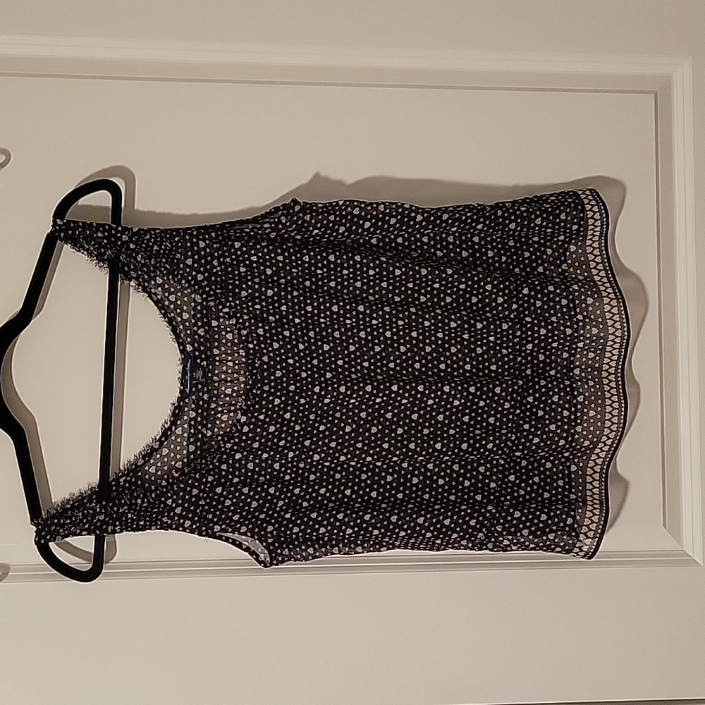 American Eagle Outfitters, L, Sheer see-through Black and Grey top